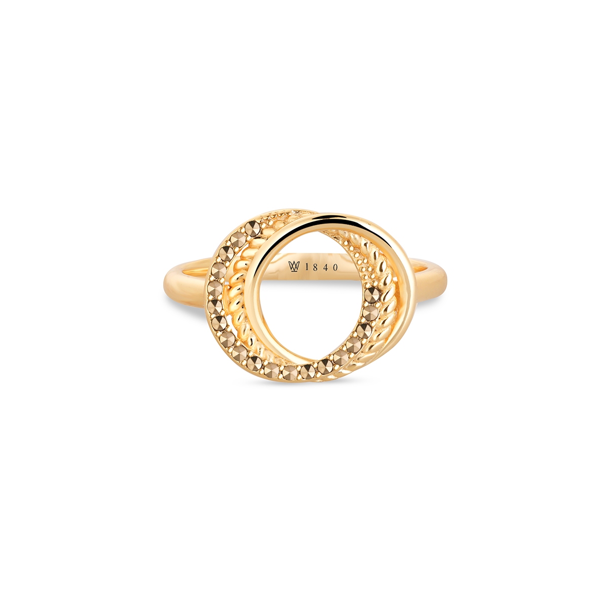 Pierścionek srebrny pozłacany z markasytami