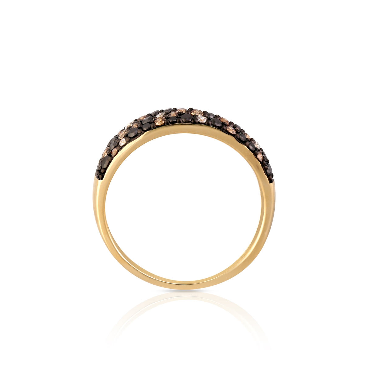 Pierścionek złoty z brylantami