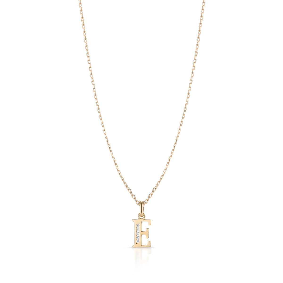 Wisiorek złoty literka E