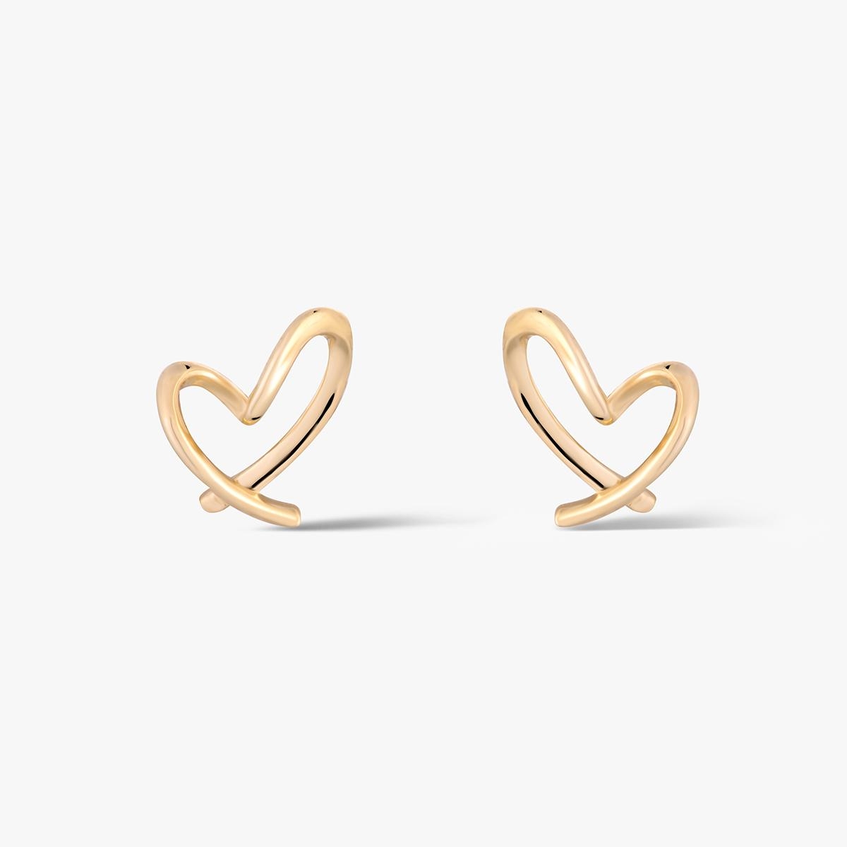 Kolczyki złote serca