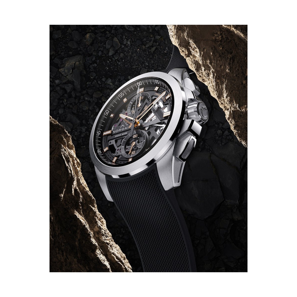 ZEGAREK NORQAIN INDEPENDENCE SKELETON CHRONOGRAPH