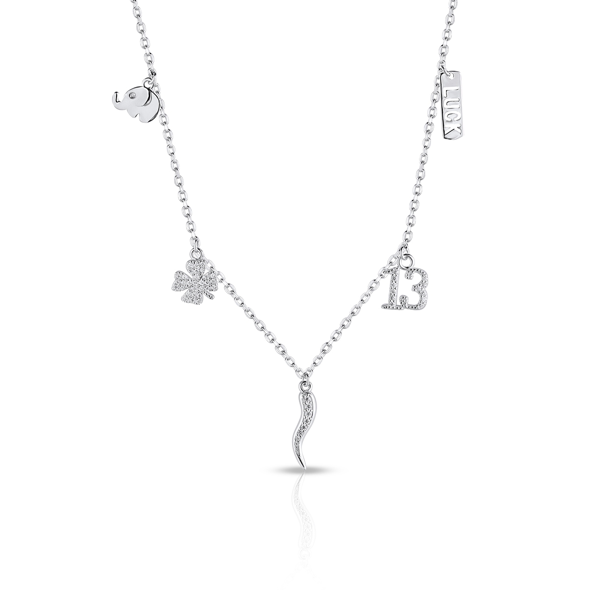 Naszyjnik srebrny z cyrkoniami