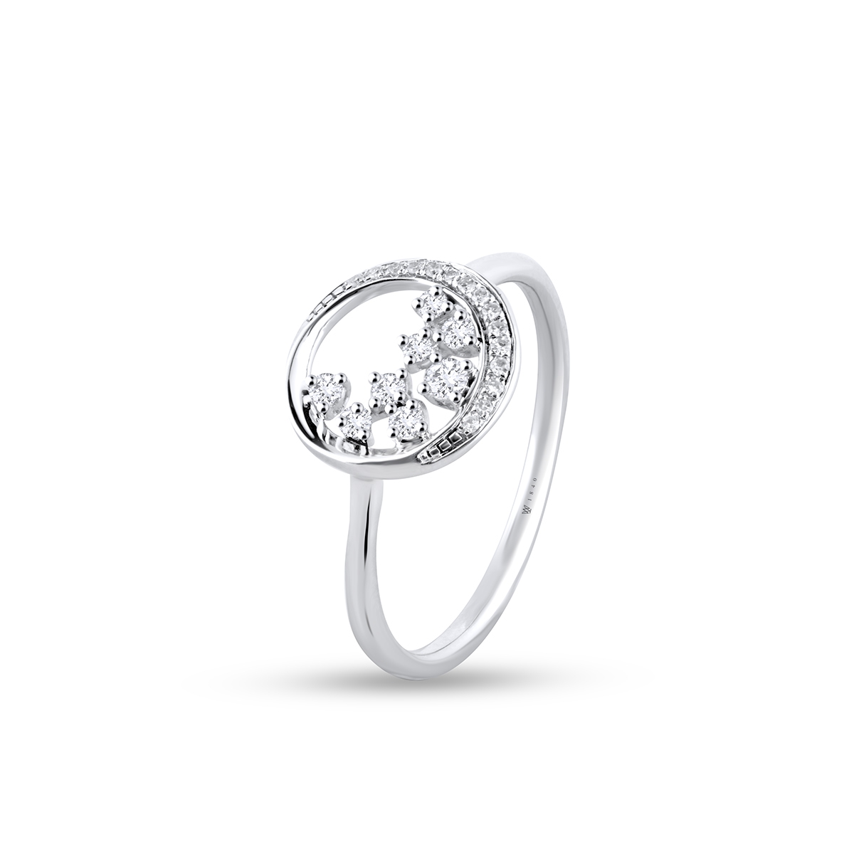 Pierścionek złoty z diamentami Galaktyka