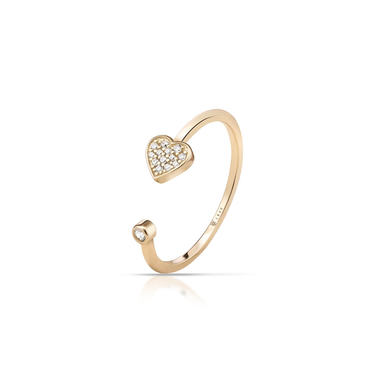 Pierścionek srebrny pozłacany W.KRUK