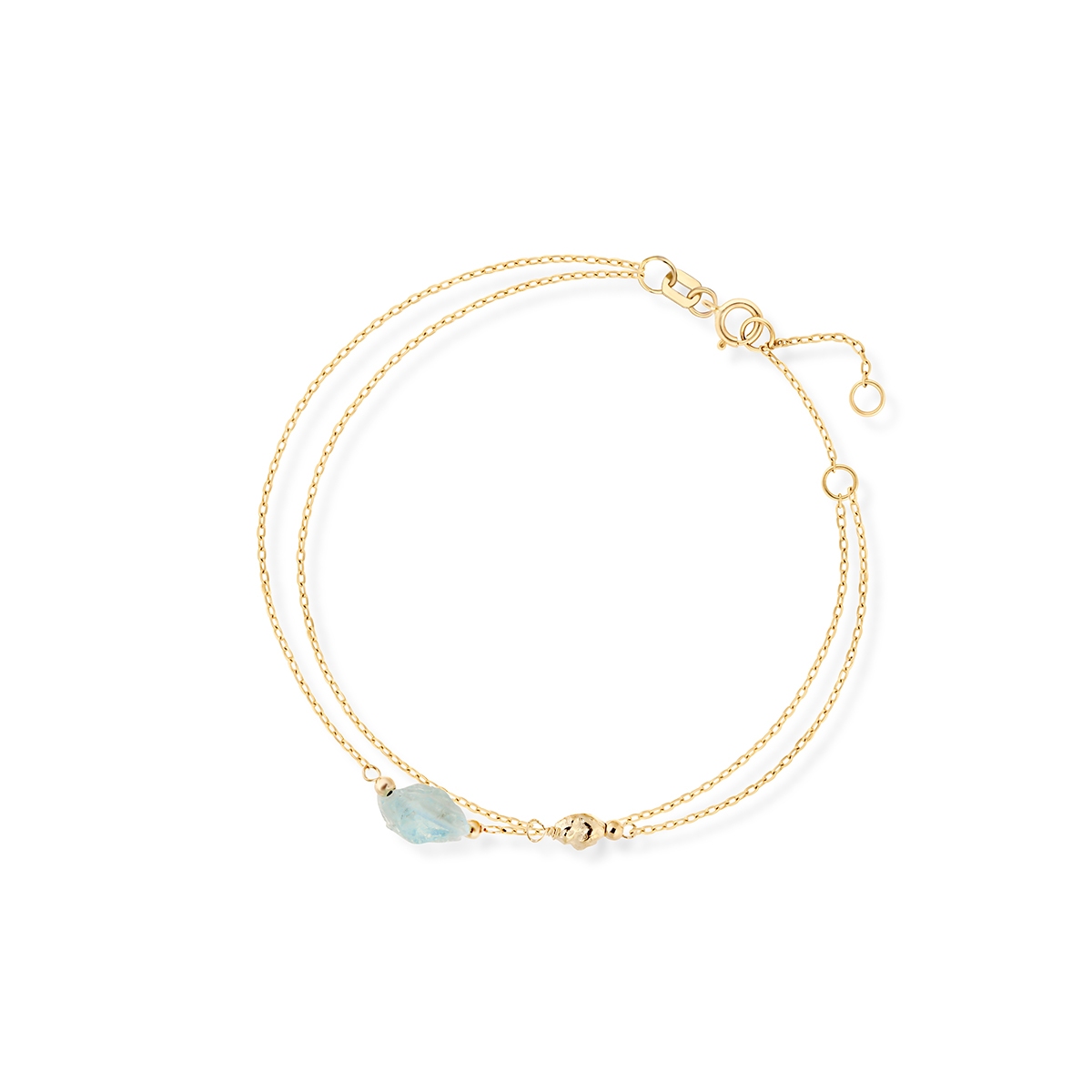 Bransoleta złota z niebieskim apatytem Saint Tropez