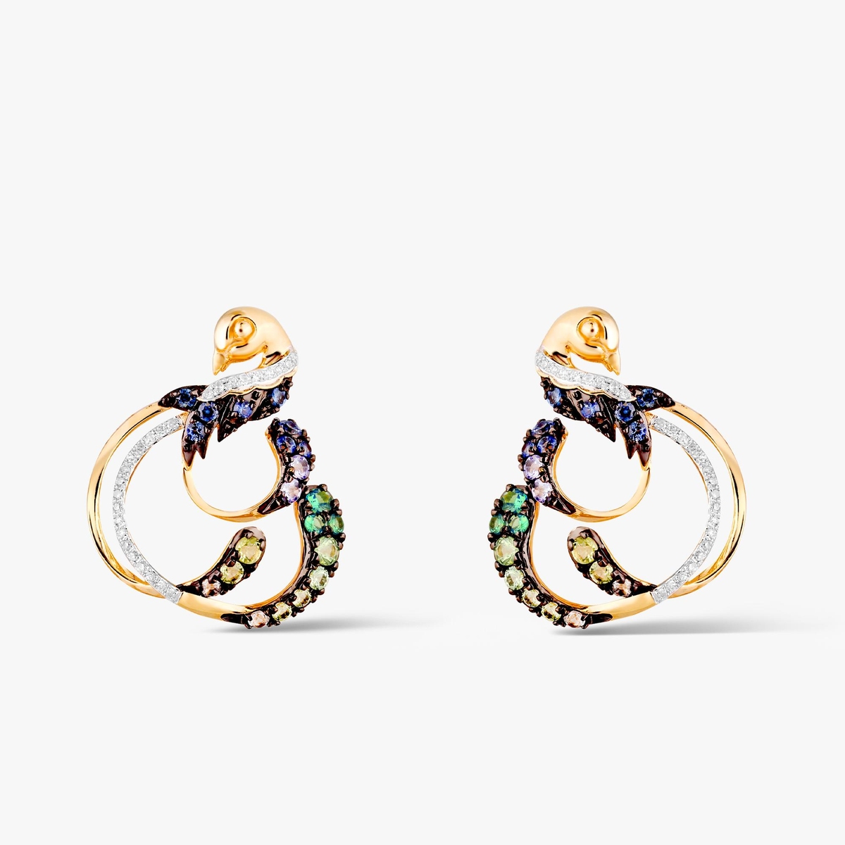 Kolczyki złote Preludium Paradise Birds