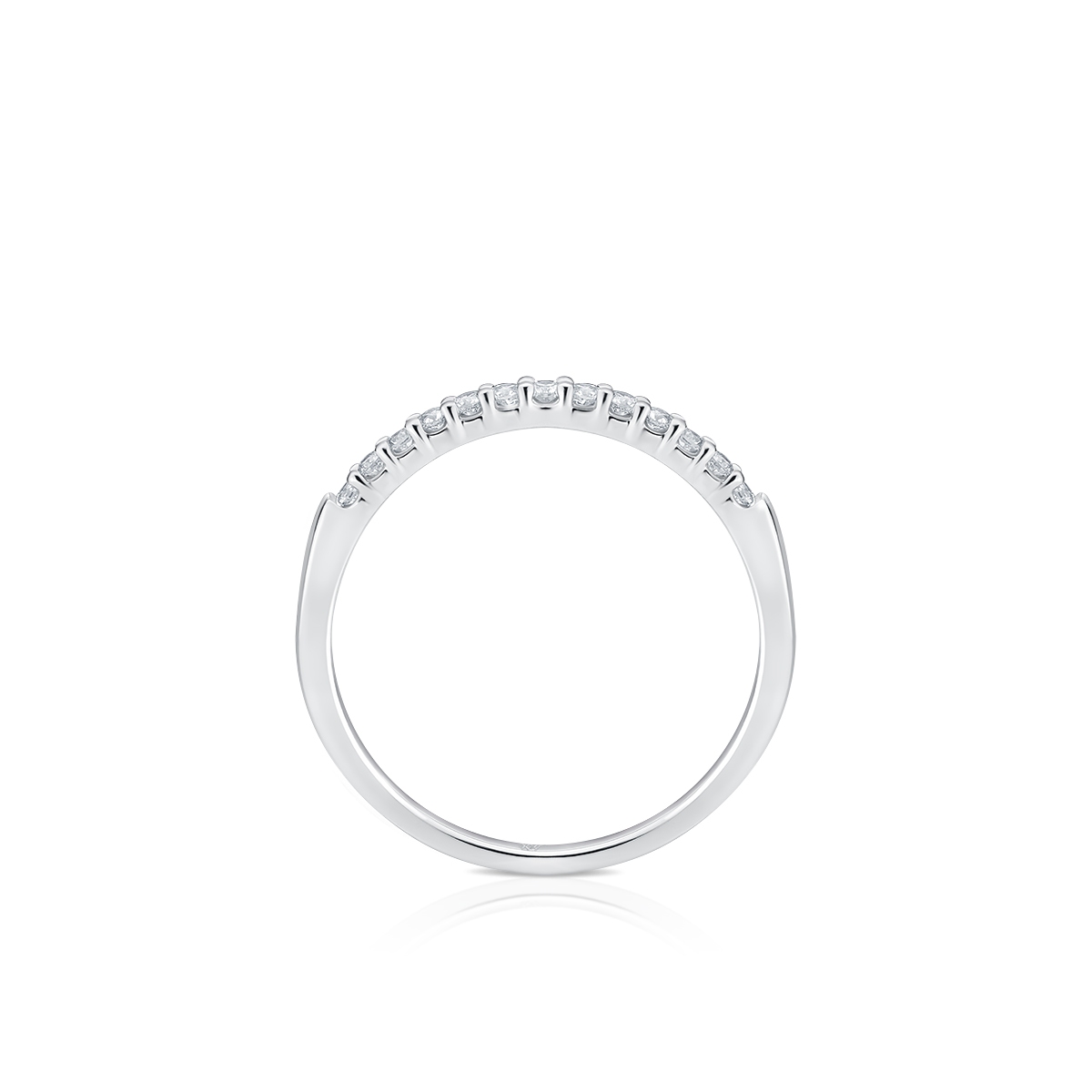 Pierścionek białe złoto z diamentami