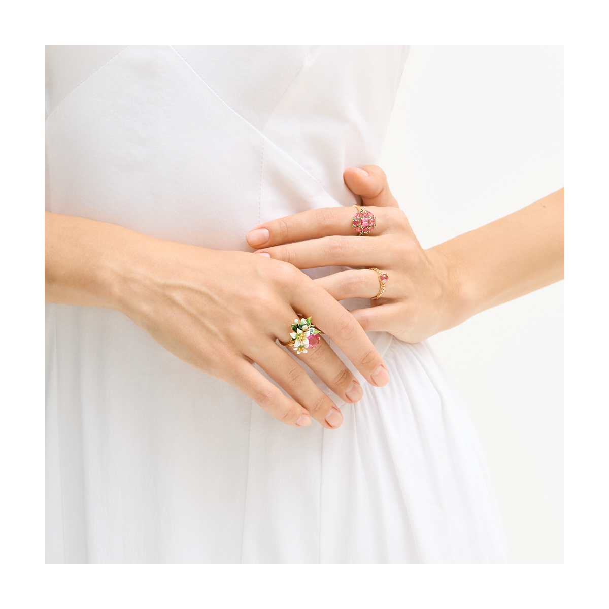 Pierścionek srebrny Kwiaty Nocy Cytrusy