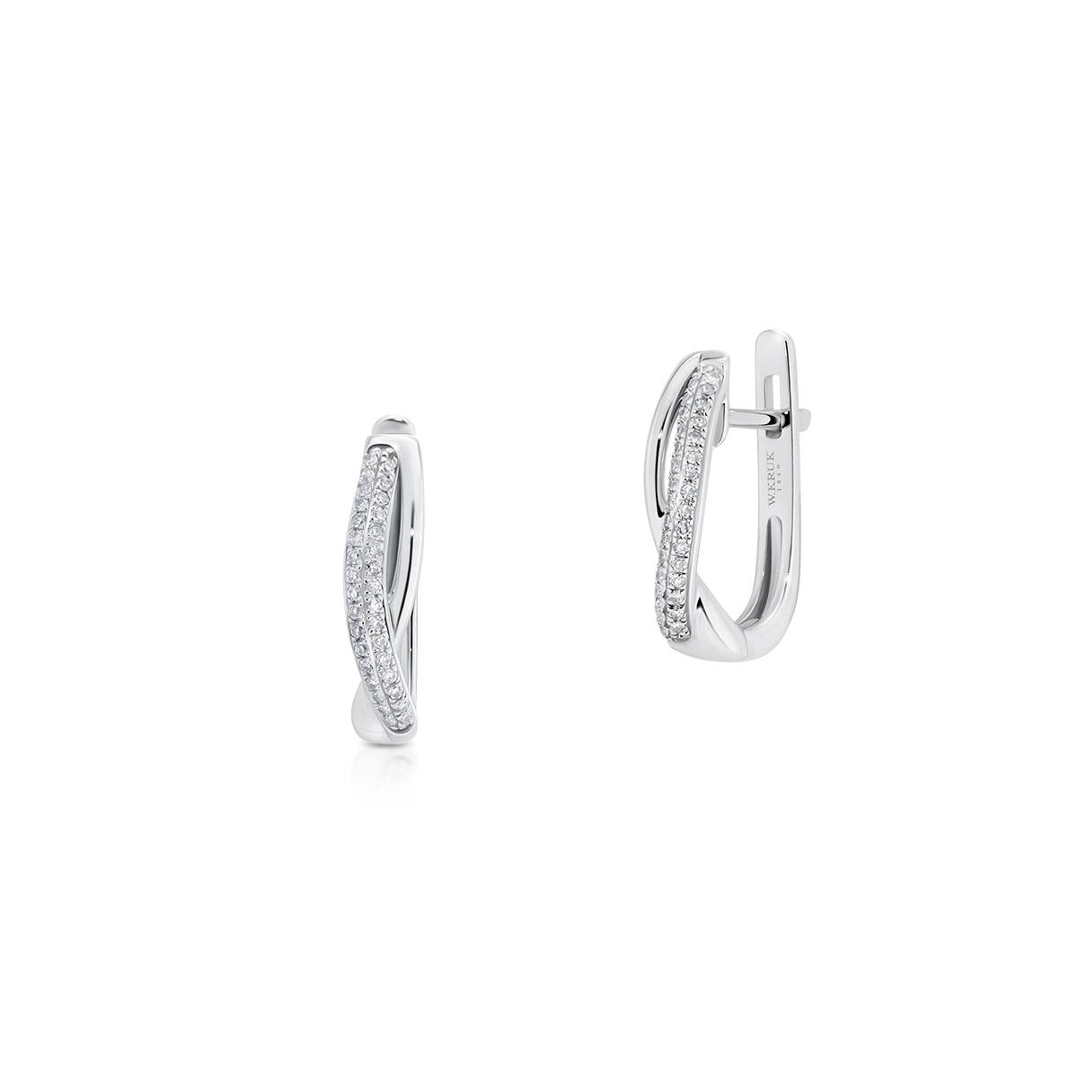 Kolczyki białe złoto z diamentami