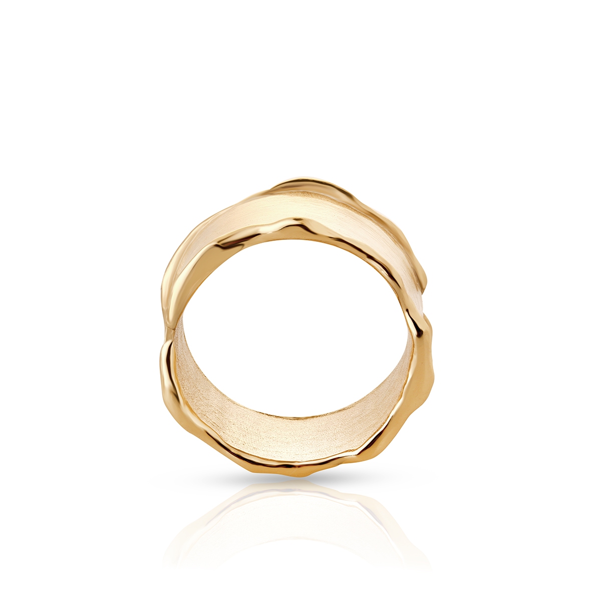 Pierścionek srebrny pozłacany