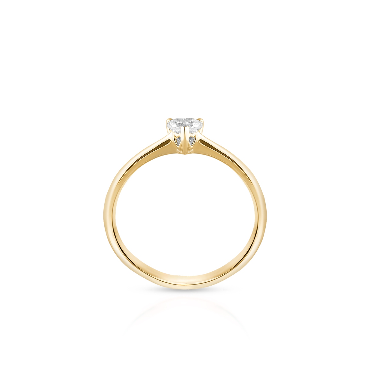 Pierścionek złoty z diamentowym sercem RECARLO