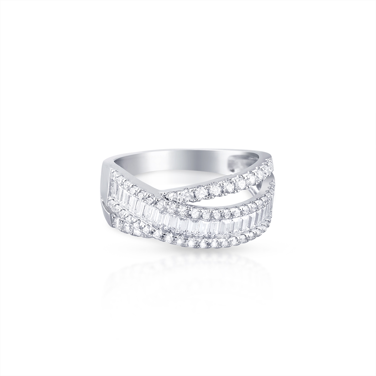 Pierścionek srebrny z cyrkoniami