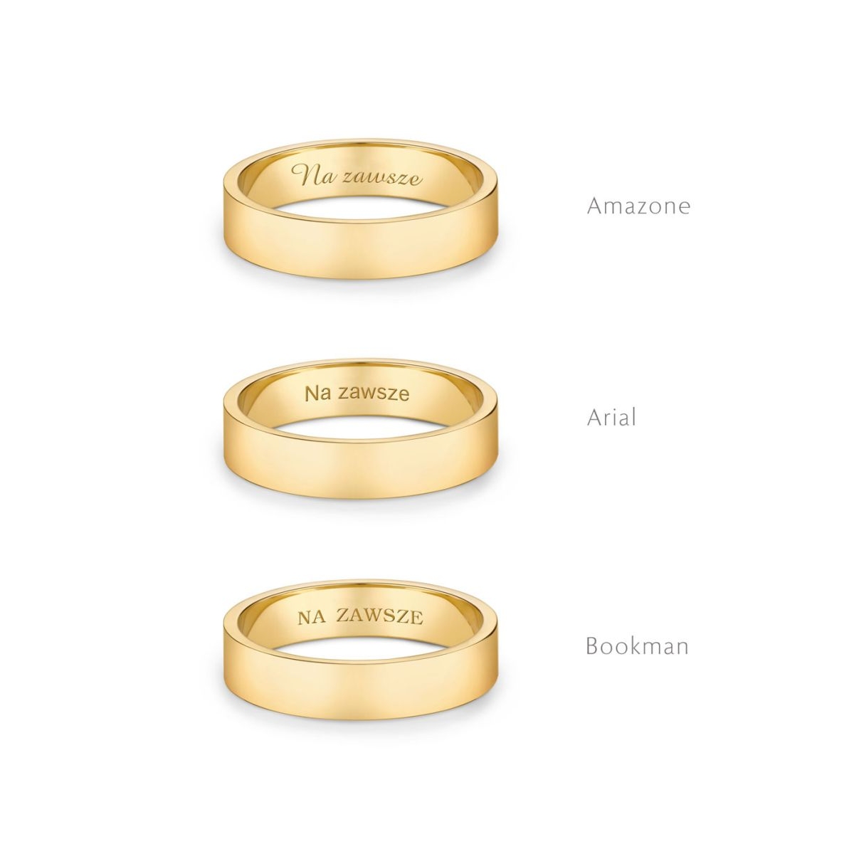 Komplet obrączek złotych ROMANA