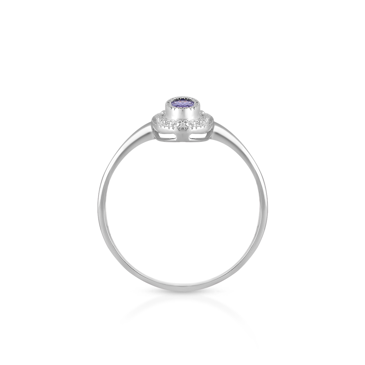 Pierścionek złoty z diamentami i tanzanitem