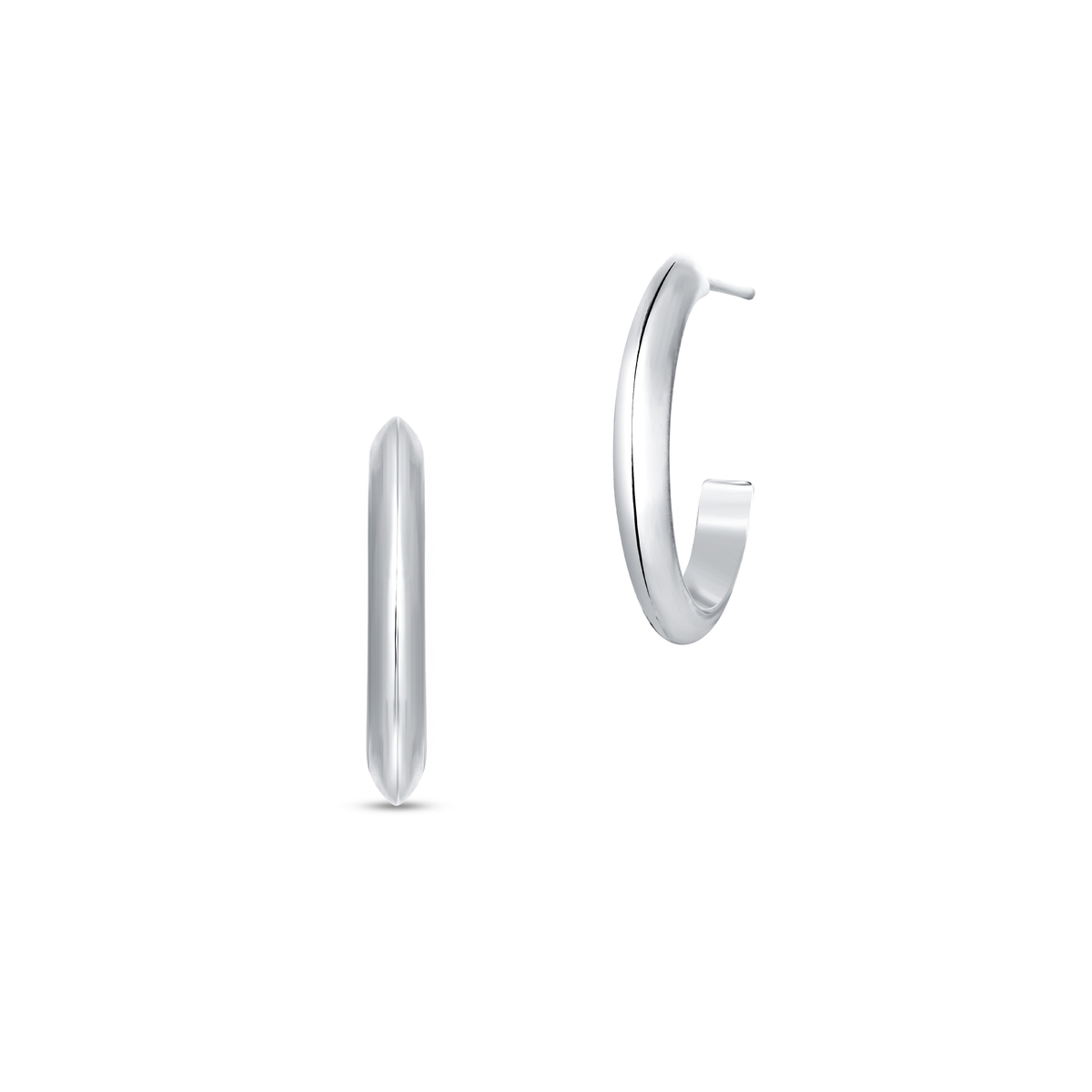 Kolczyki srebrne koła