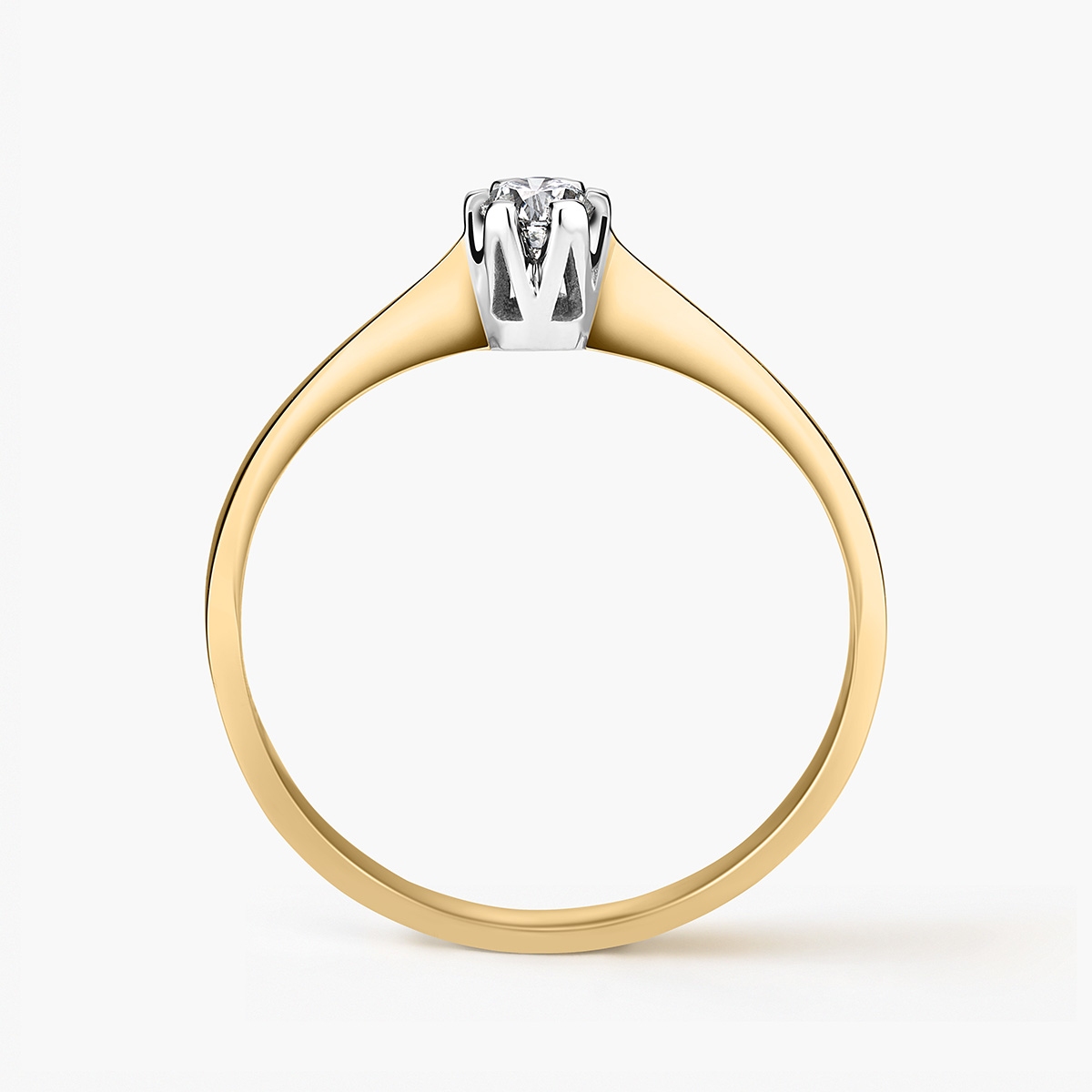 Pierścionek zaręczynowy złoty Jedyny