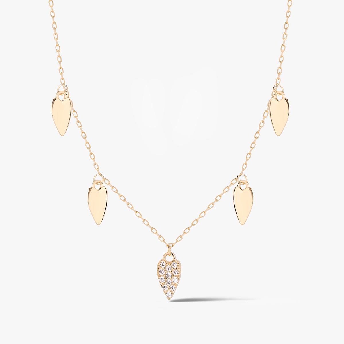 Naszyjnik złoty z cyrkoniami