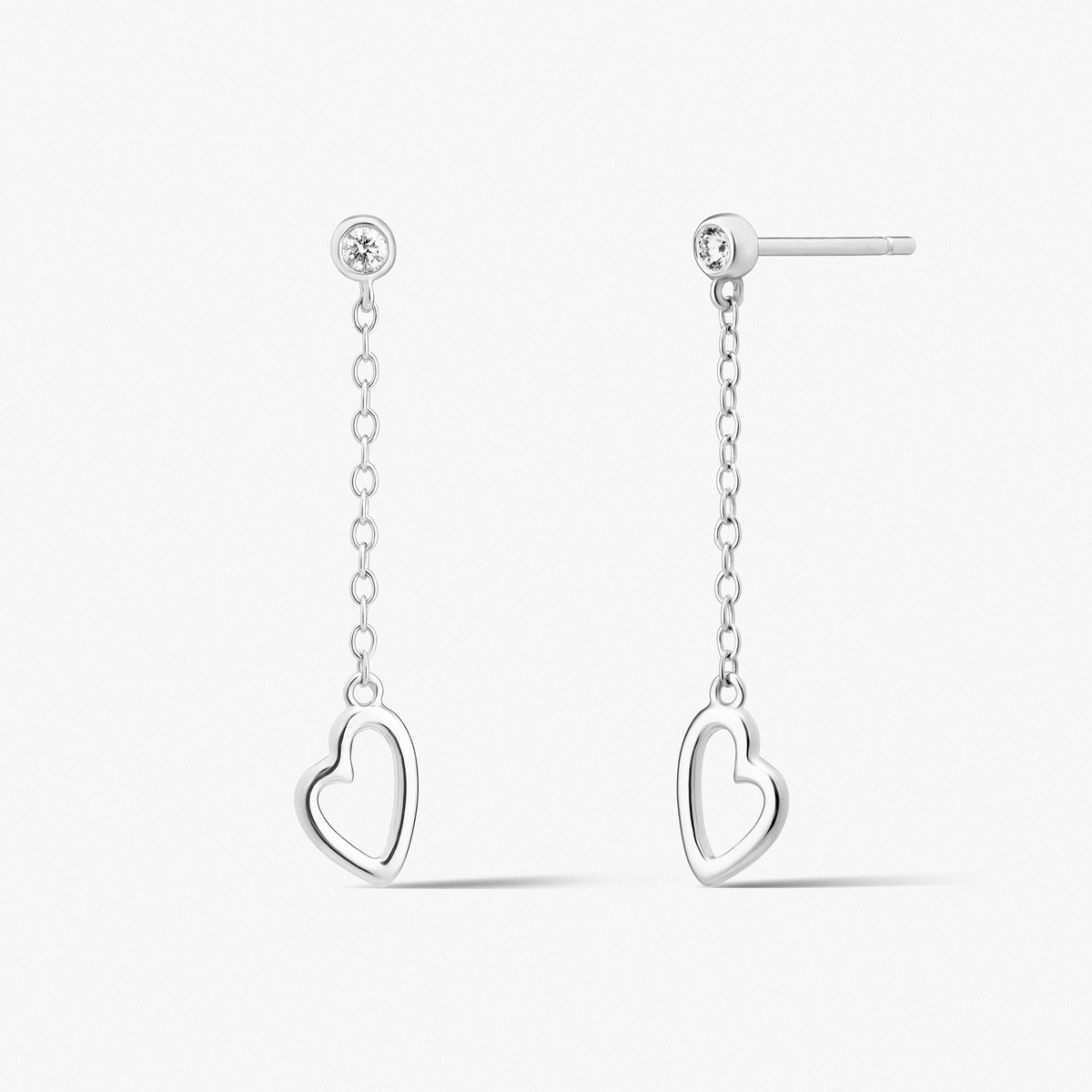 Kolczyki srebrne z diamentami laboratoryjnymi Czułość