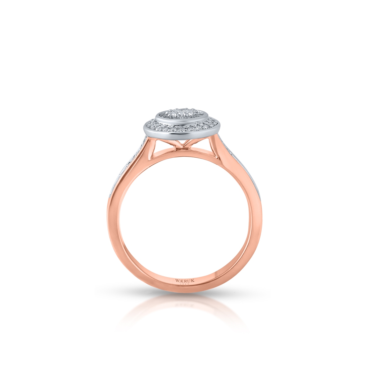 Pierścionek złoty z brylantami