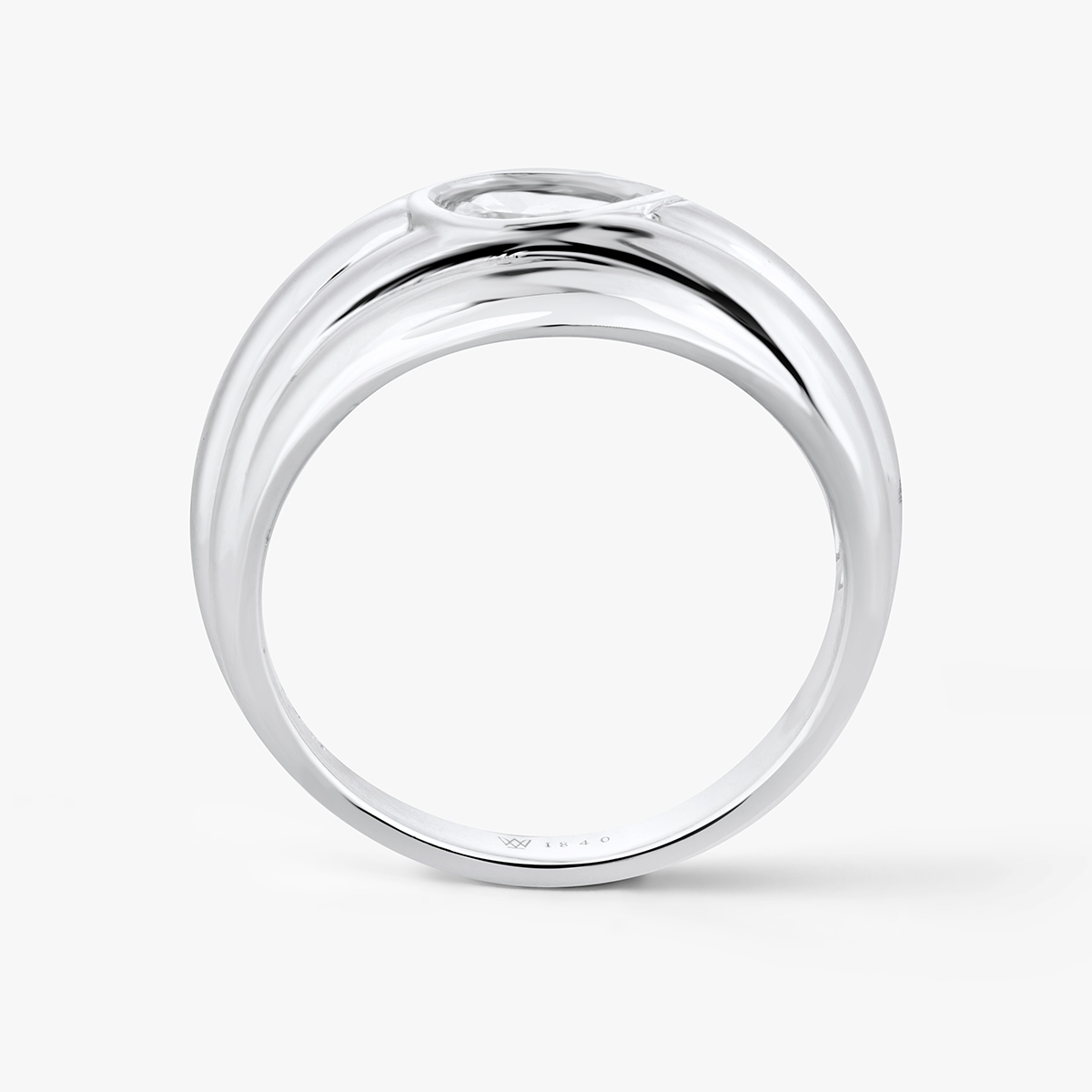 Pierścionek srebrny z cyrkonią