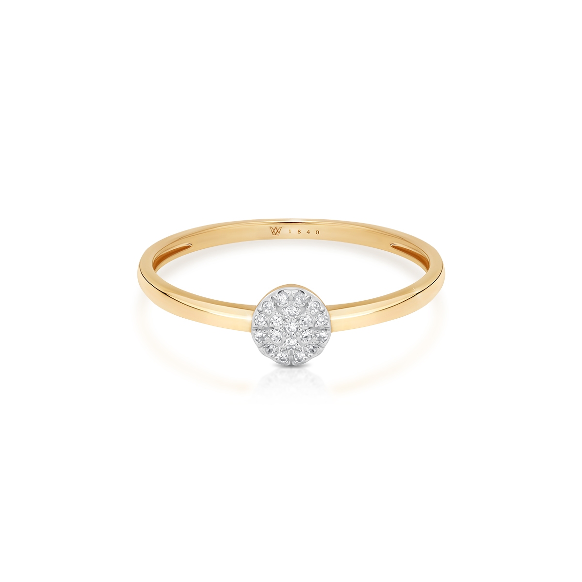 Pierścionek złoty z diamentami