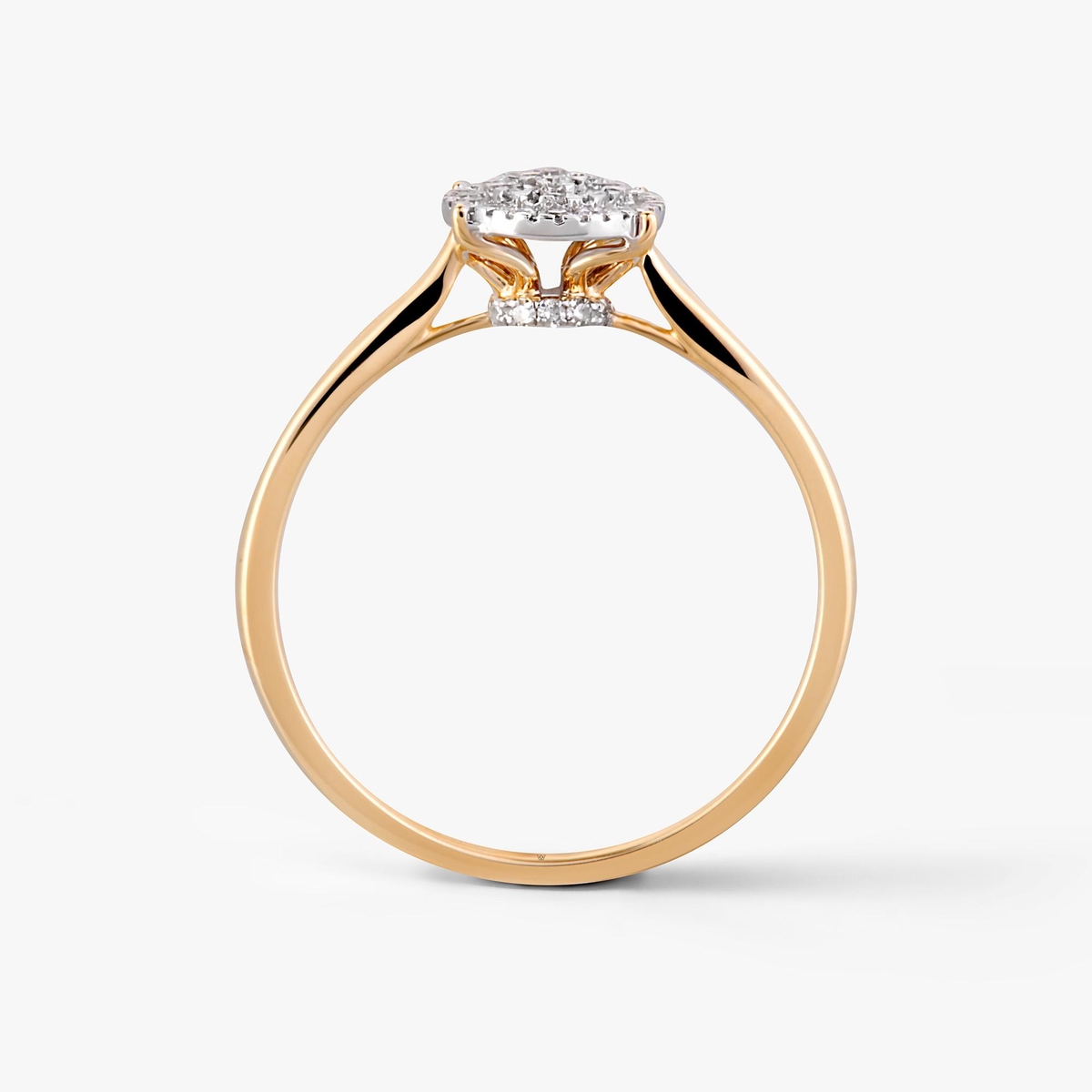 Pierścionek złoty z diamentami