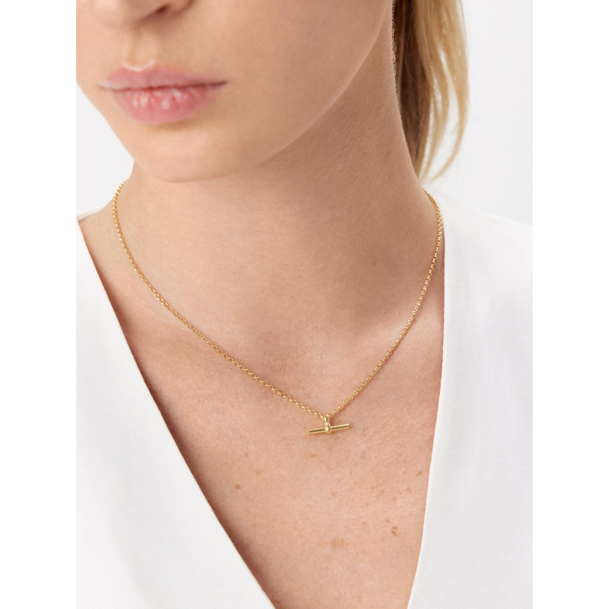 Naszyjnik srebrny pozłacany