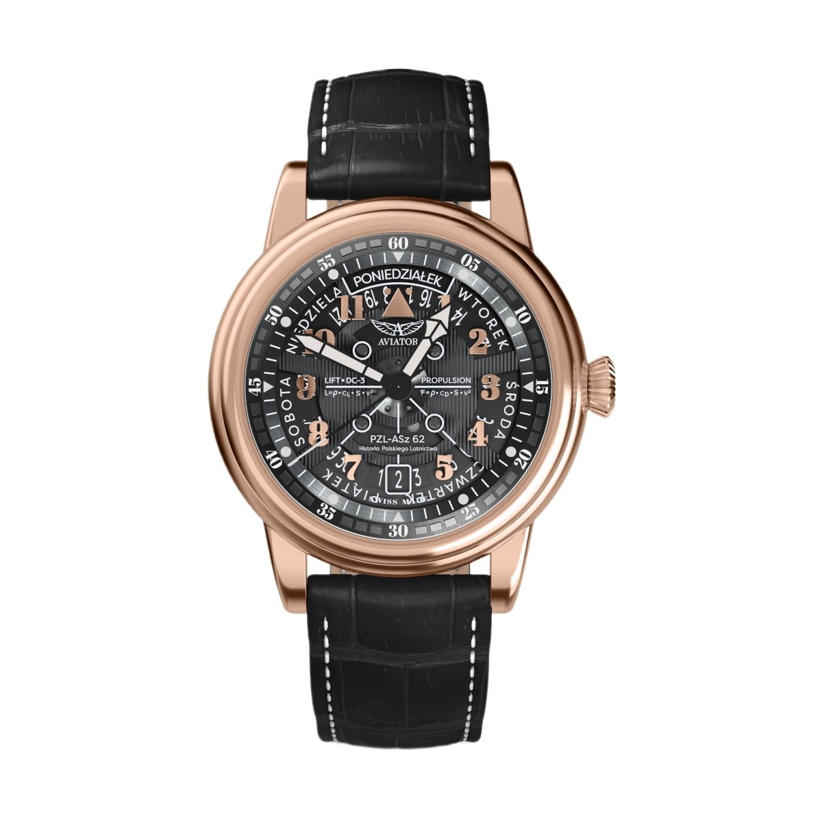 ZEGAREK AVIATOR DOUGLAS DAY-DATE MECA-41 POLSKA EDYCJA