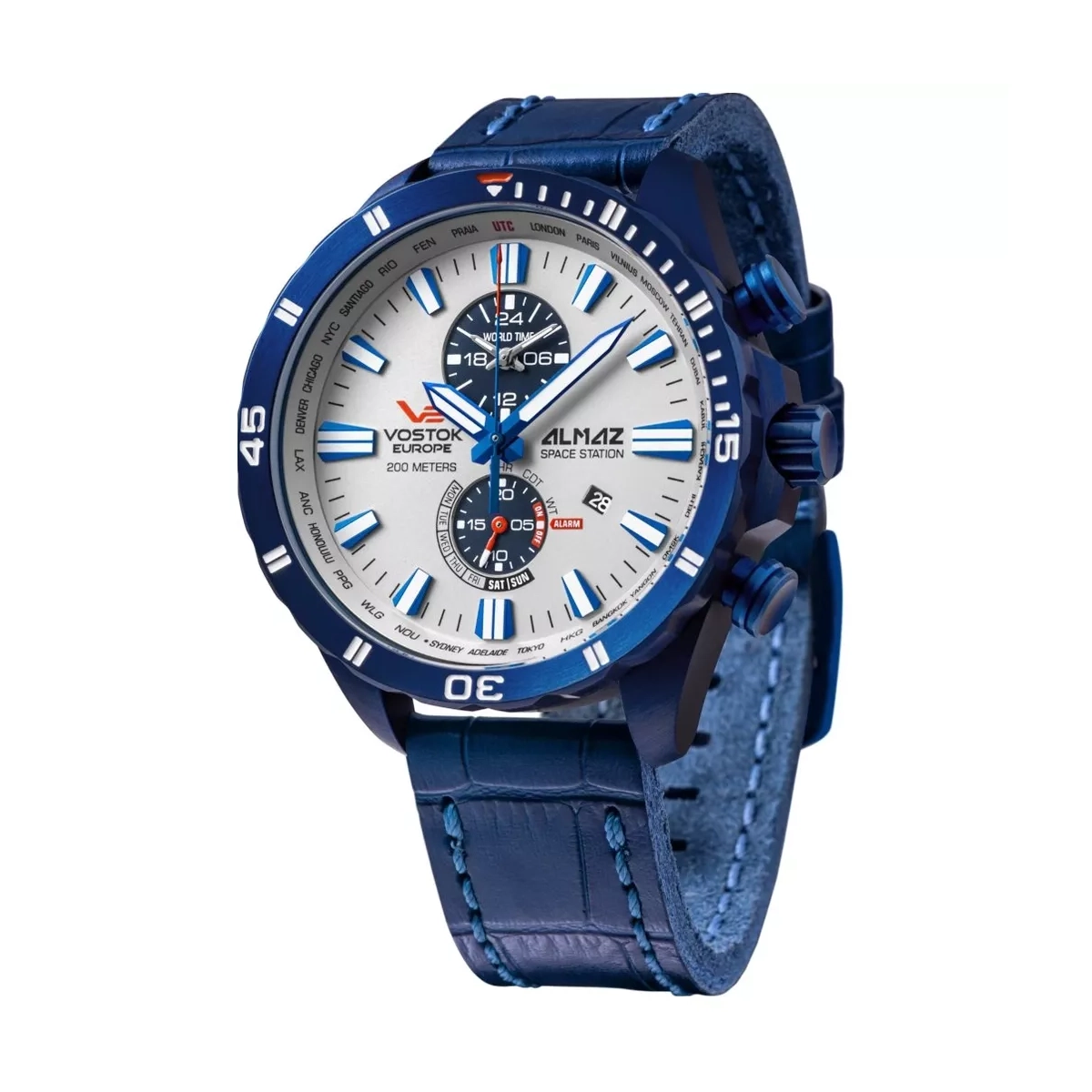 ZEGAREK VOSTOK ALMAZ SPACE STATION WORLD TIMER