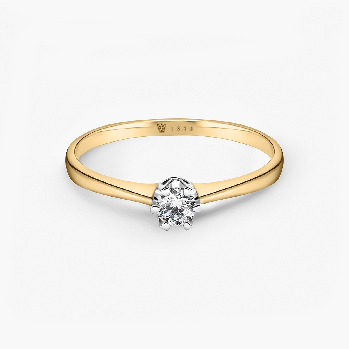 Pierścionek zaręczynowy złoty Jedyny