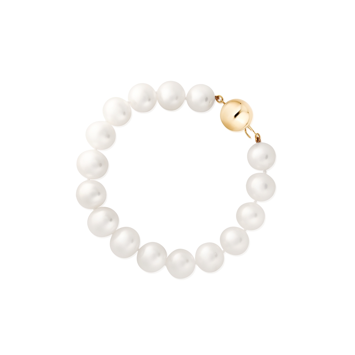 Bransoleta złota z perłami