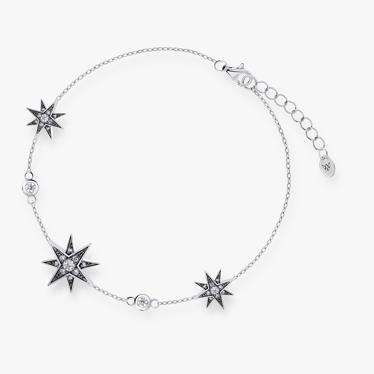 Bransoleta srebrna Royal Star