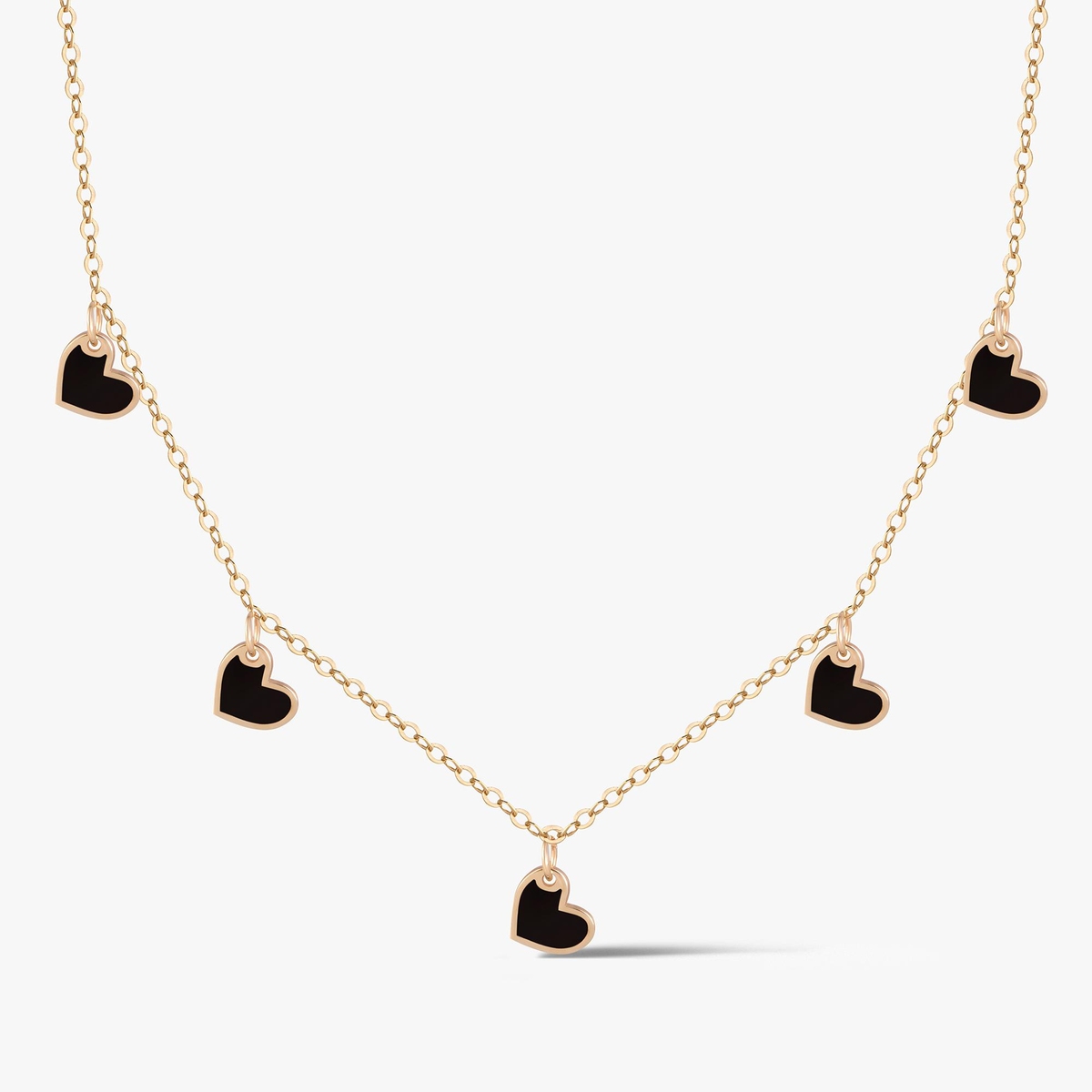Naszyjnik złoty z serduszkami
