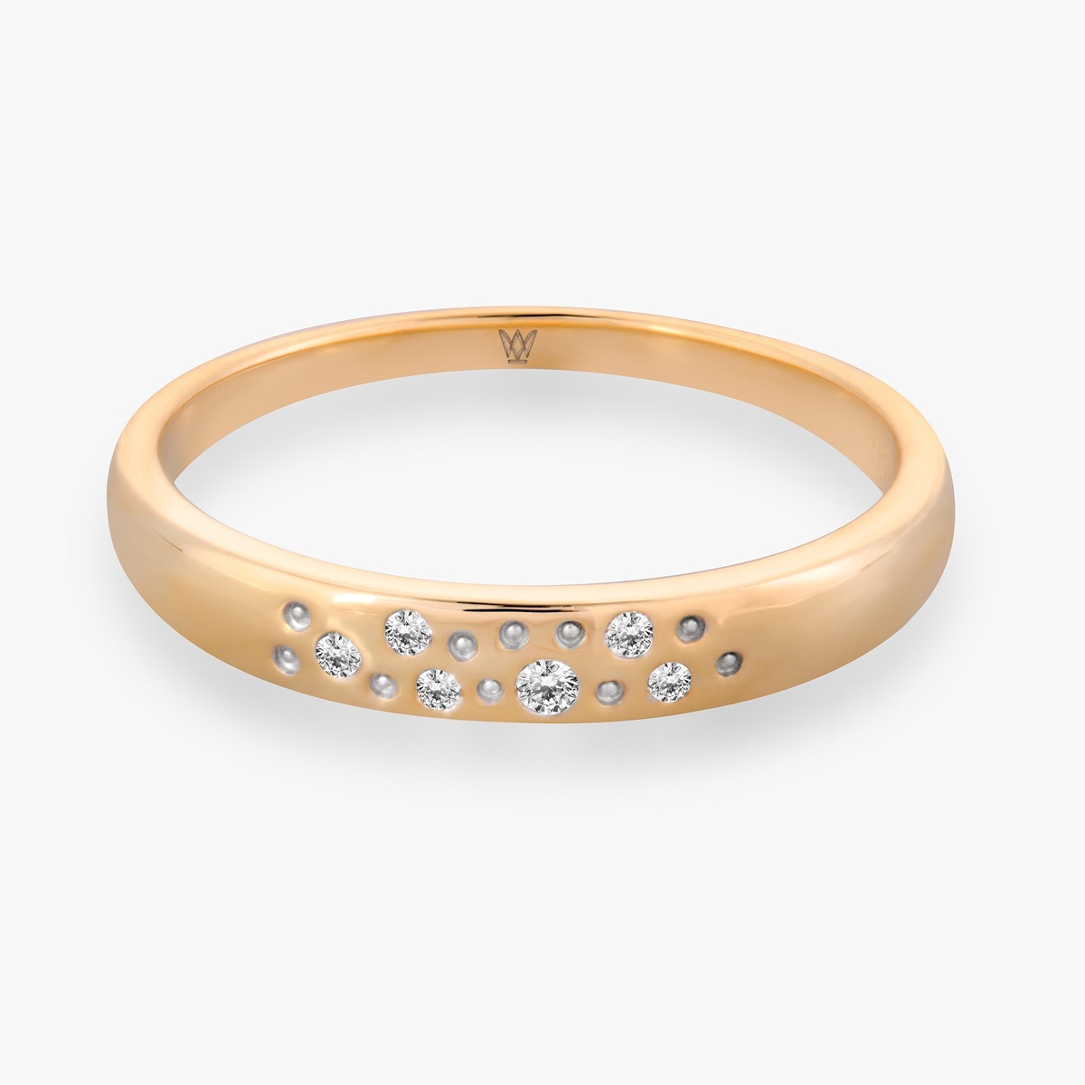 Pierścionek złoty z brylantami