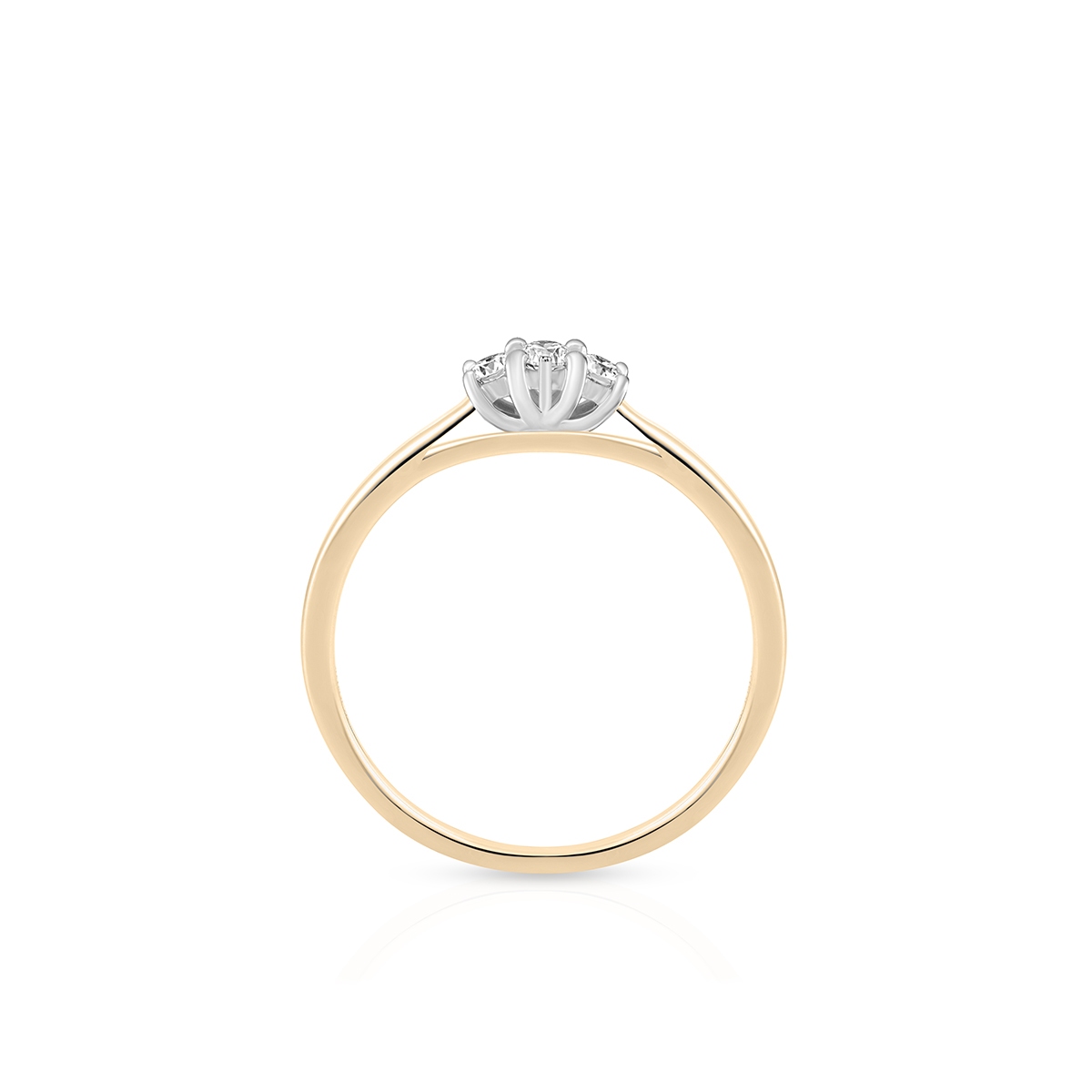 Pierścionek zaręczynowy złoty z brylantem