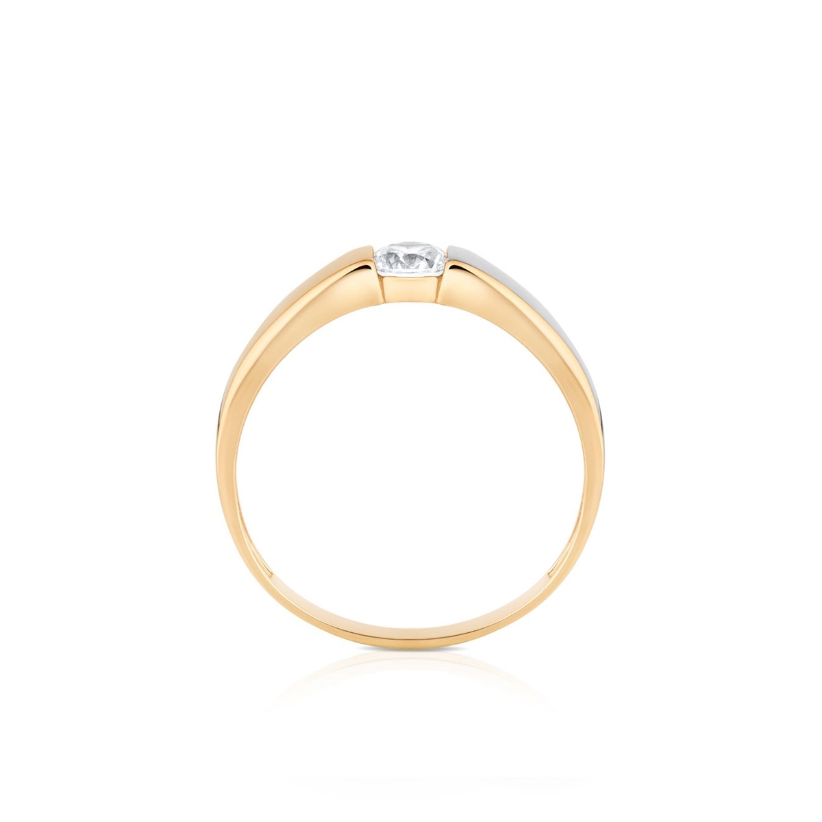 Pierścionek złoty z cyrkonią