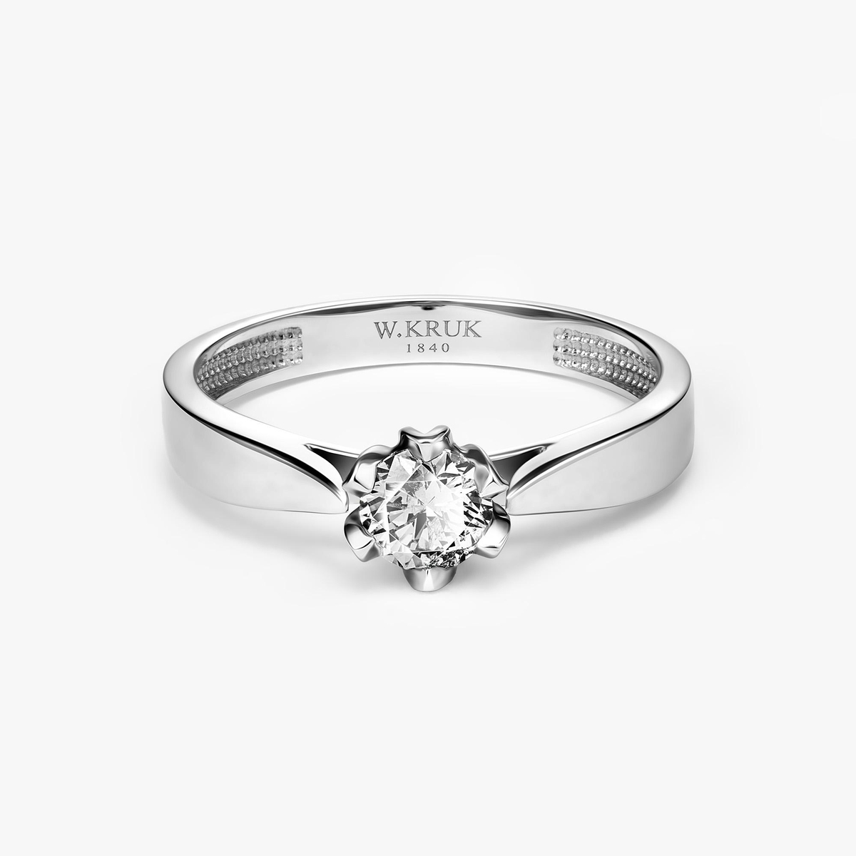 Pierścionek zaręczynowy złoty Romantyczny