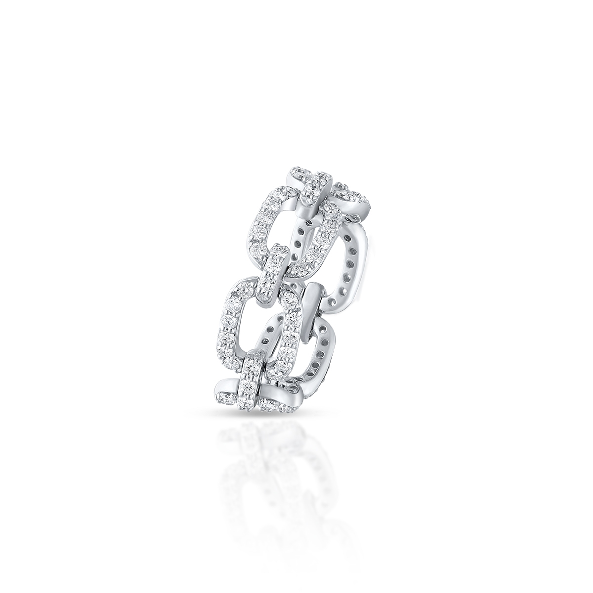 Pierścionek białe złoto z brylantami