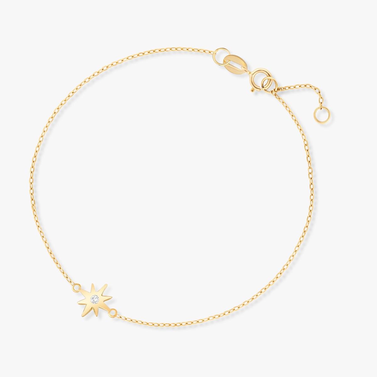 Bransoleta złota z gwiazdką