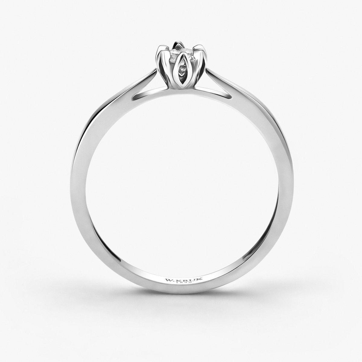 Pierścionek zaręczynowy złoty Romantyczny