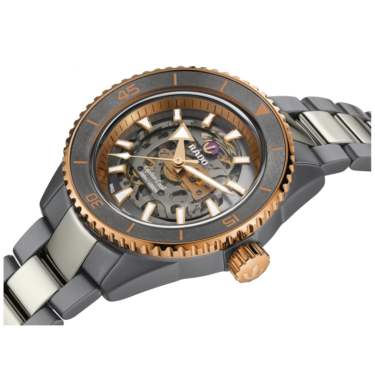 ZEGAREK RADO Captain Cook High-Tech Ceramic Skeleton