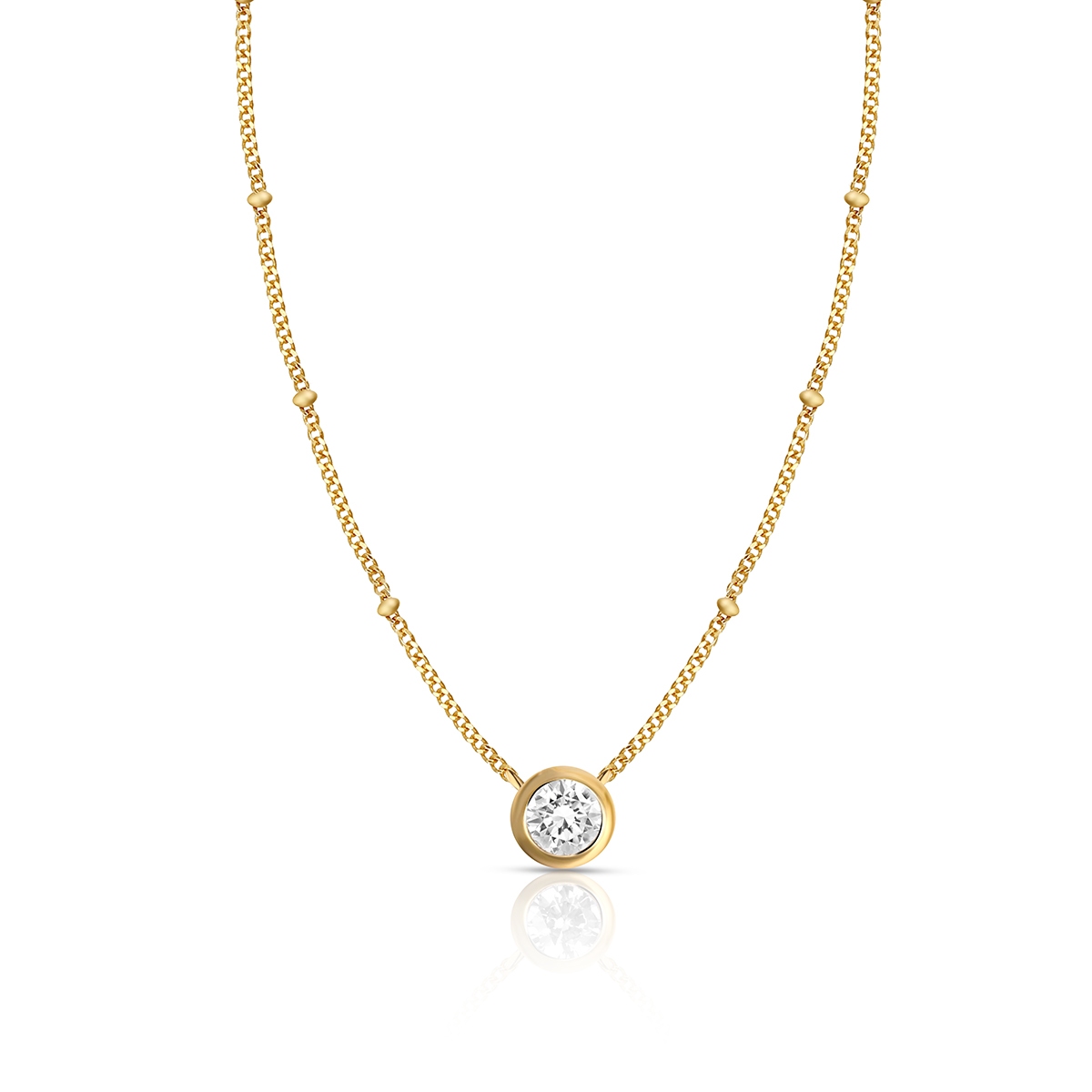 Naszyjnik srebrny pozłacany