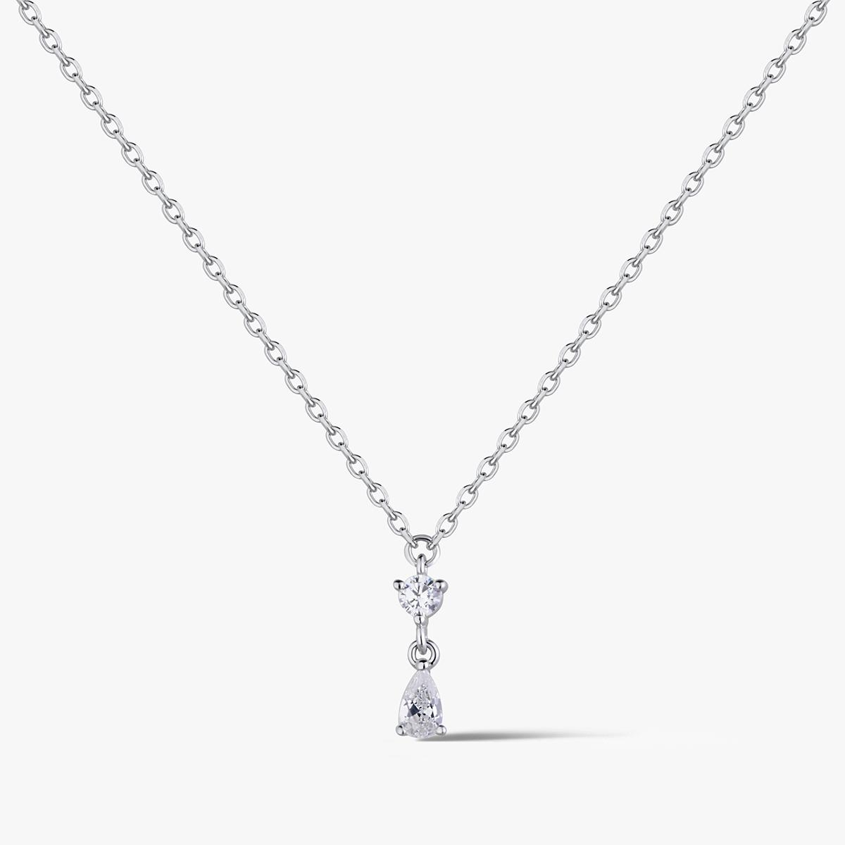 Naszyjnik srebrny z cyrkoniami