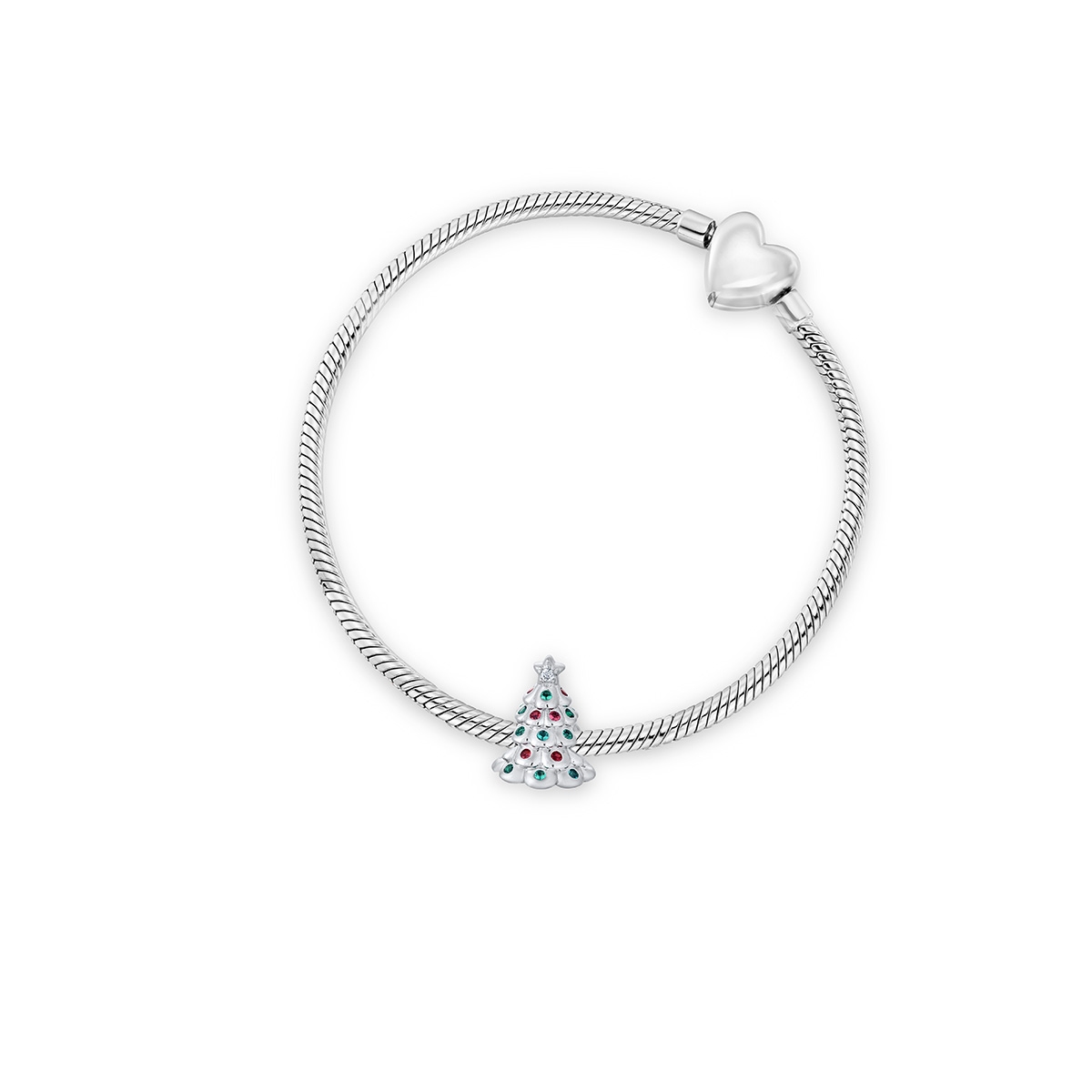 Zawieszka srebrna kolorowa choinka Lovely Beads