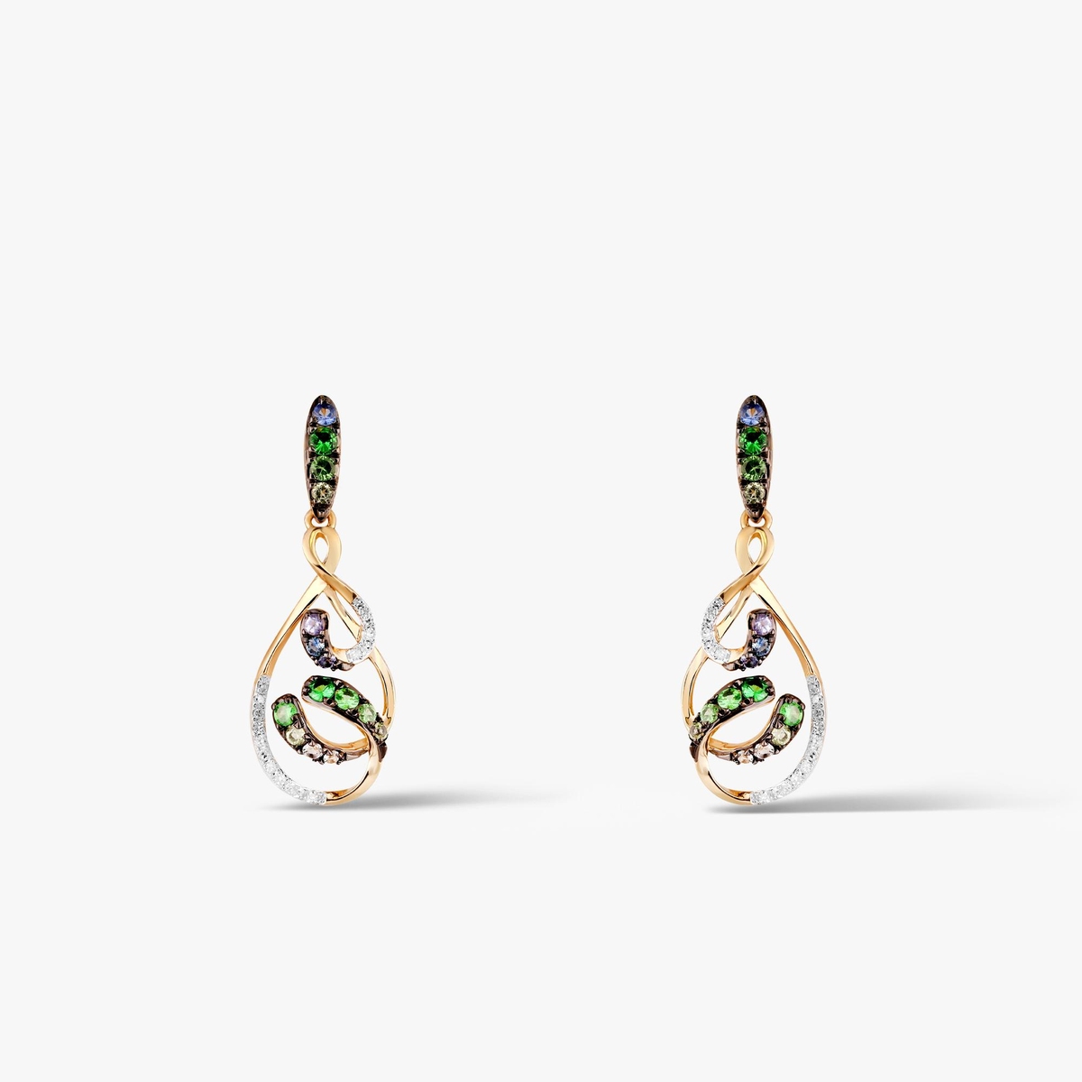 Kolczyki złote Preludium Paradise Birds