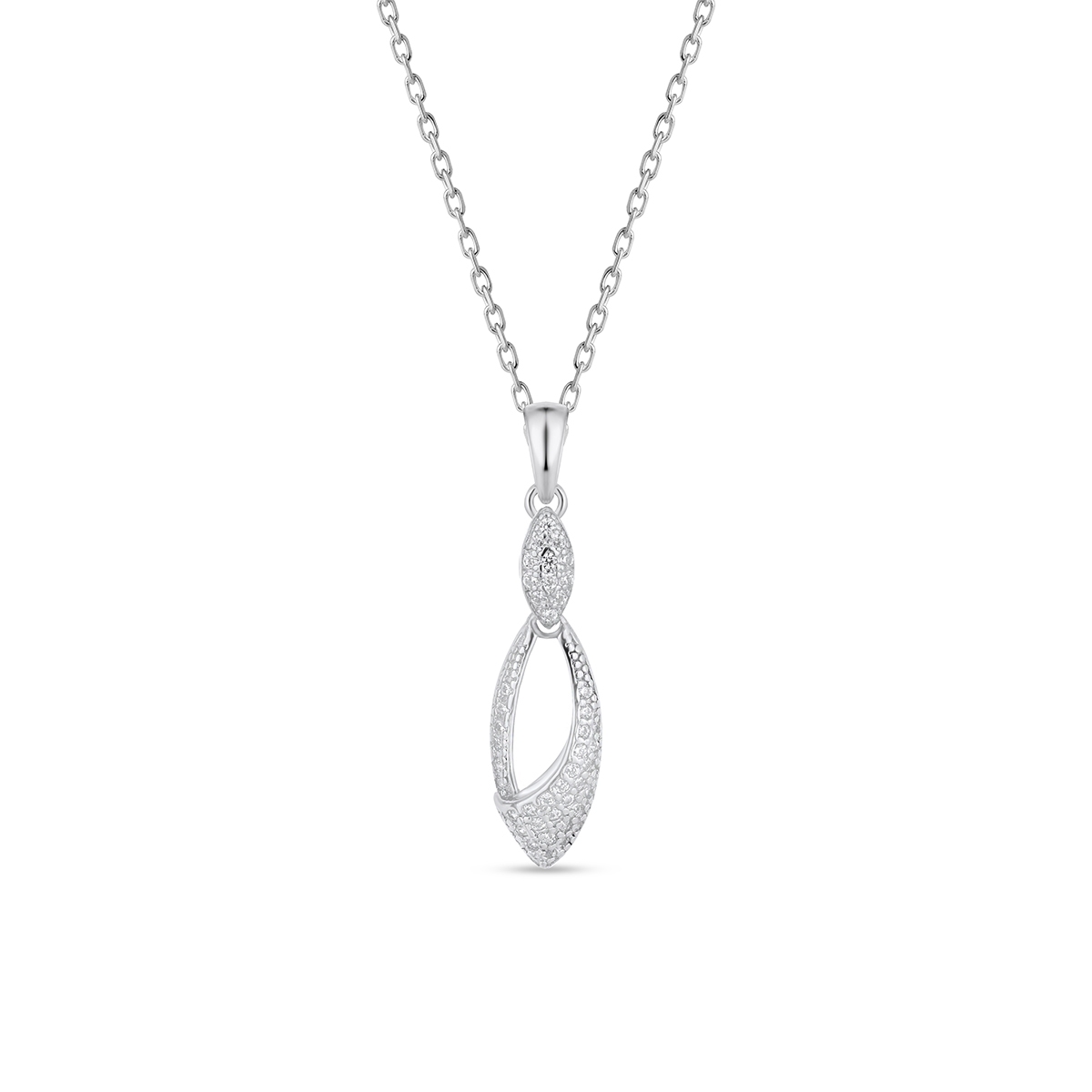 Wisiorek srebrny z cyrkoniami