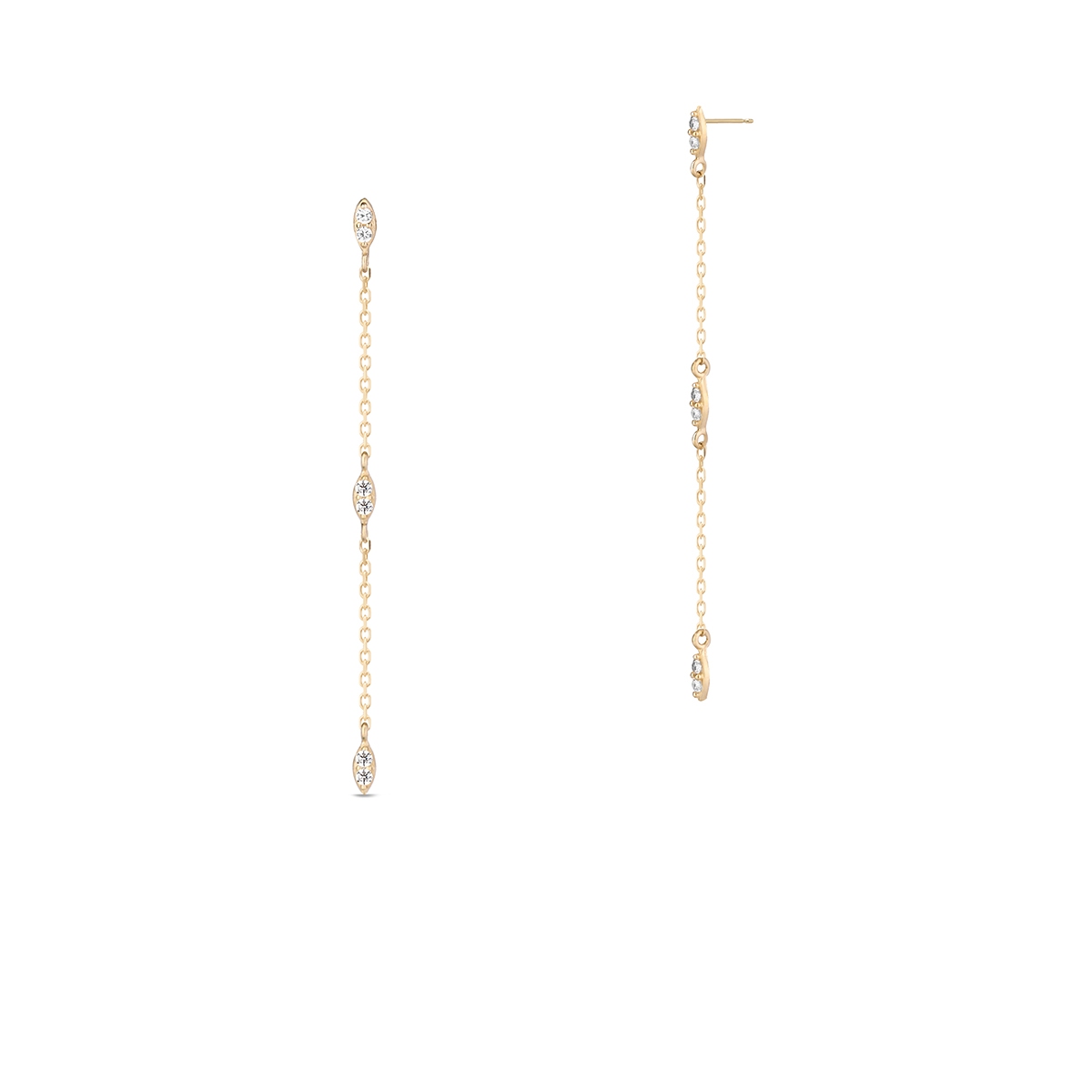 Kolczyki złote z cyrkoniami Ceremonials