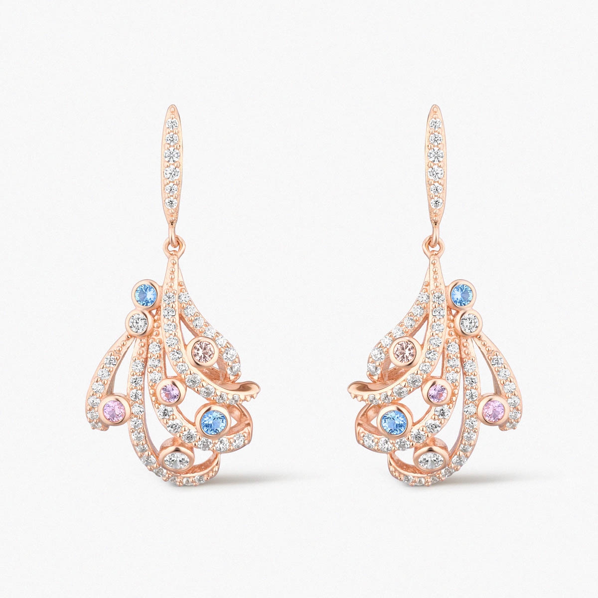 Kolczyki srebrne Balerina