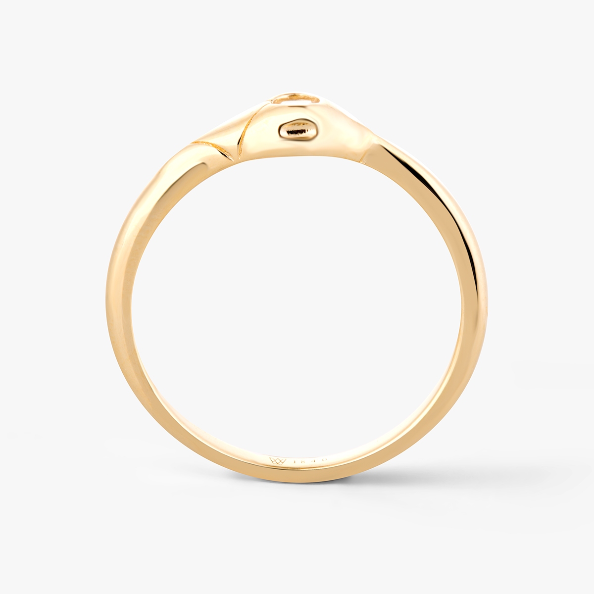 Pierścionek srebrny pozłacany z cyrkonią