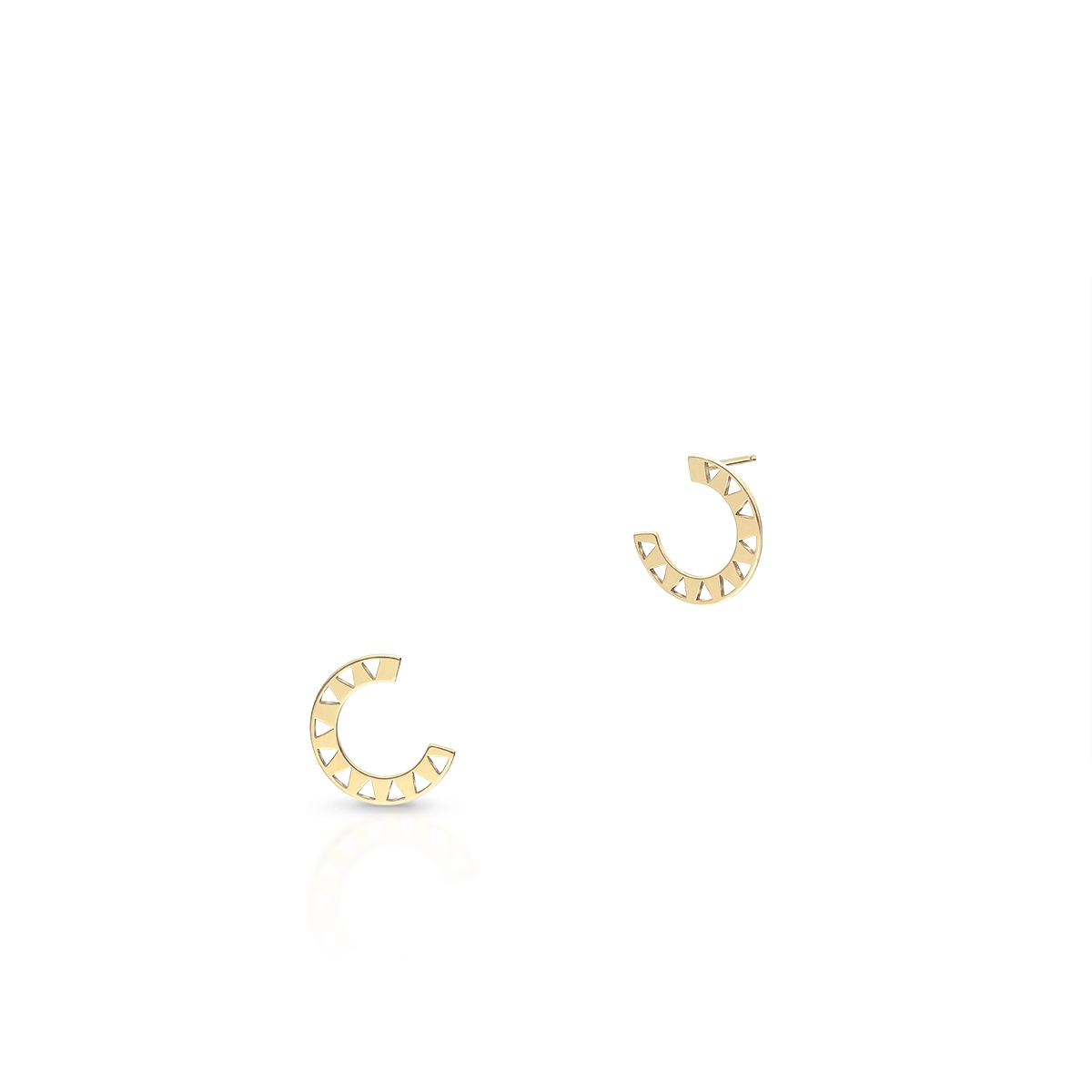 Kolczyki srebrne pozłacane ażurowe